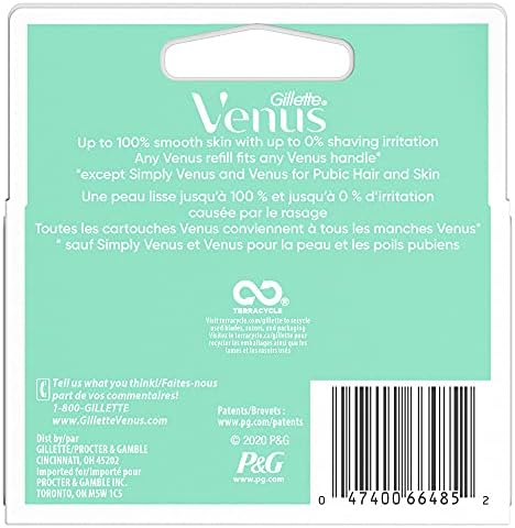 Gillette, Venus Smooth Sensitive Cartridges, 4 Count