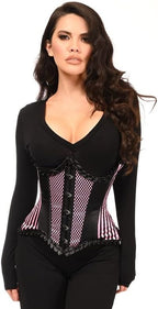 Daisy corsets Women's Daisy Corsets Top Drawer Pink Burlesque Underwire Curvy Cut Steel Boned Waist Cincher Corset