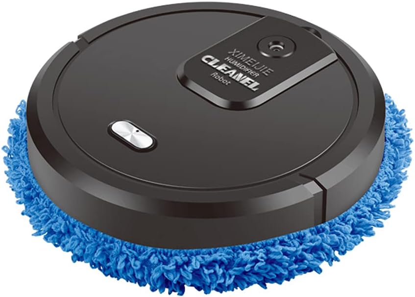 Robot Mop with Self-Emptying Base, 60min Cleaning, 360° Full-Surround Wipe Smart Robot Vacuum Cleaner Sweeping Mopping Smart Mop with Humidifying Function, Wet and Dry Available (Black)