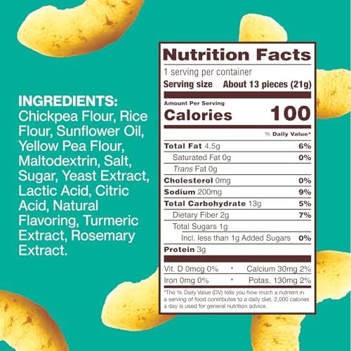 Hippeas Chickpea Puffs, Flavor Blast: White Cheddar Explosion, 0.75 Ounce (Pack of 18), 3g Protein, 2g Fiber, Vegan, Gluten-Free, Crunchy, Plant Protein Snacks