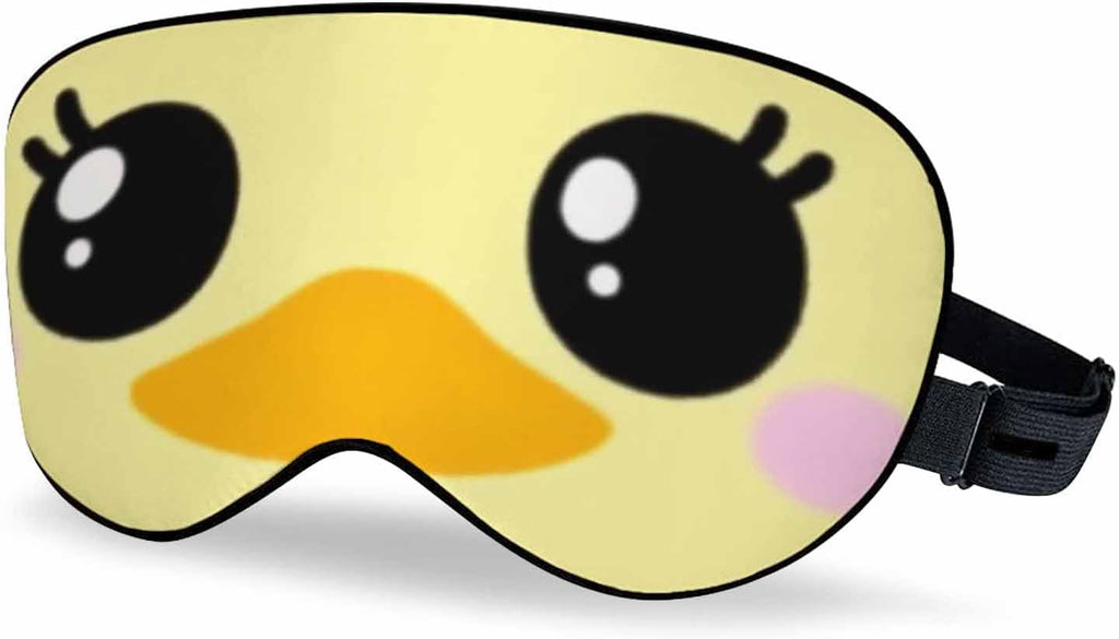 Duck Sleep Eye Mask Funny Duck Crayon Color Men Women Sleep Mask with Adjustable Strap Eye Cover Eye Shade for Travel, Nap,Meditation