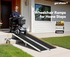 gardhom 5FT Ramp for Wheelchair for Home Steps, 800Lbs Load Capacity Anti-Slip Aluminum Portable Folding Handicap Ramp for Home Entrance Threshold Doorways Stairs Curbs Scooter