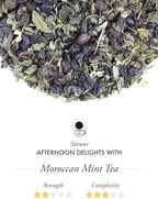 TWG Tea | Moroccan Mint Tea | Green Tea | Spearmint Leaves | 15 Hand Sewn Cotton Tea Bags | Gift Set