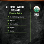Frontier Co-op Organic Allspice Whole, Certified Organic, Kosher, Bulk Spice | 16 Ounce (Pack of 1)