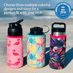 24-30oz 1200ml Water Bottle Carrier with Shoulder Strap, Water Bottle Holder - Vintage American Flag