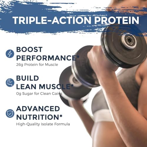 NATURE TARGET 100% Whey Protein Isolate - Vanilla, 26g Protein, Only 4 Ingredients - 0 Sugar, Keto Friendly, Gluten-Free - 1.1 LB (16 Servings)