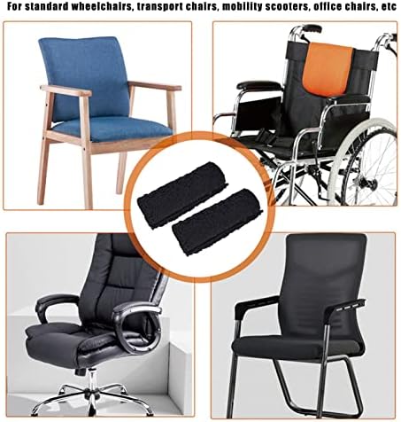 Wheelchair Armrest Pads, 1 Pair Wheelchair Armrest Cover Removable Wheelchair Arm Pad Non Slip Arm Rest Cover Cushion pad for Office and Transport Chair