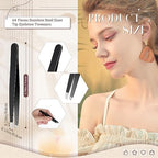 Lasnten 64 Pieces Eyebrow Tweezers for Women Men Slanted Precision Stainless Steel Tweezers Facial Hair Removal Ingrown Hair Eyelash Extension Plucking Blackhead(Black)