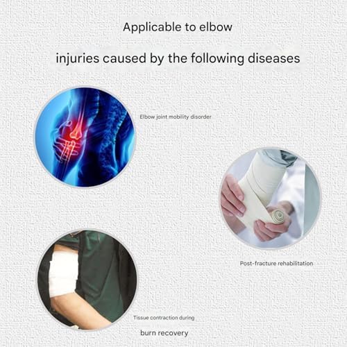 Brace Elbow Joint Rehabilitation Device, Elbow Stretching Trainer with Air Bag Pressurization and Angle Dial, Adjustable -15° to 150° Angle, for Stroke Hemiplegia Patients