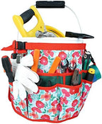 MELOTOUGH Bucket Caddy Organizer Bucket Tool Organizer for Garden Tools Fit 3.5 to 5 Gallon Bucket (Flower)