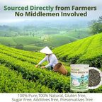 Organic Sencha Green Tea Loose Leaf – 3.53oz/100g, USDA Organic, Whole Leaf Green Tea, VitalForest Premium Steam-Fixed Green Tea, Mild Umami Taste