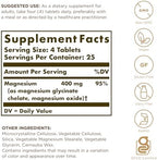 Solgar Chelated Magnesium - 100 Tablets - Supports Nerve & Muscle Function - Non-GMO, Vegan, Gluten Free, Dairy Free, Kosher - 25 Servings