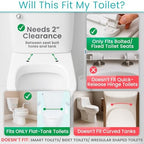 Vive Toilet Safety Rail with Flip-Up Handles - 450 lb Capacity Senior Safety Frame for Elderly & Disabled - Handicap Grab Bar Riser Stand Assist with Arms for Bathroom Assistance & Raised Toilets