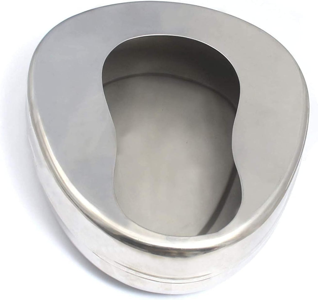 Bhatti Bedpan for Women Men Elderly Female Male Bedridden Patient Hospital Home Bed Pan Emergency Device (Stainless Steel)