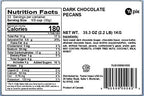 Yupik Dark Chocolate Pecans, 60% Cacao, 2.2 lb (35.2 oz), Kosher, Chocolate Nuts, Pecans Dipped in Rich Dark Chocolate, Crunchy & Smooth, Chocolate Candy, Sweet Snack, Ideal for Baking & Decorating