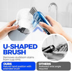 6 PACK Holikme 4 in 1 Cup Lid Cleaning Brush Set with 3 Straws, Multifunctional Bottle Brush, Silicone Cup Lid Gap Cleaner, Durable Bristle Crevice Cleaning Brush,Flat End Brushes,Navy & Black & Olive