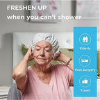 Scrubzz Shampoo Caps No Rinse for Elderly and Bedridden Patients, Rinse Free Shampoo Caps for Post Surgery and Hospital Stays, Waterless Hair Washing Shower Caps - 6 Pack