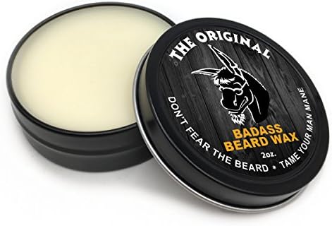 Badass Beard Care Beard Wax For Men - The Original, 2 oz - Softens Beard Hair, Leaves Your Beard Looking and Feeling More Dense