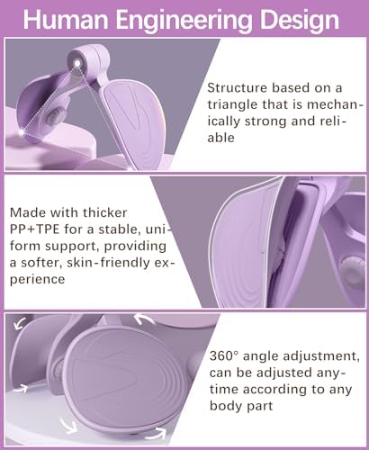 Tinrief Thigh Exerciser Kegel Exerciser, Pelvic Floor Trainer, Kegel Trainer for Postpartum Rehabilitation, Trimmer Inner Thigh, Thigh Toner Workout,
