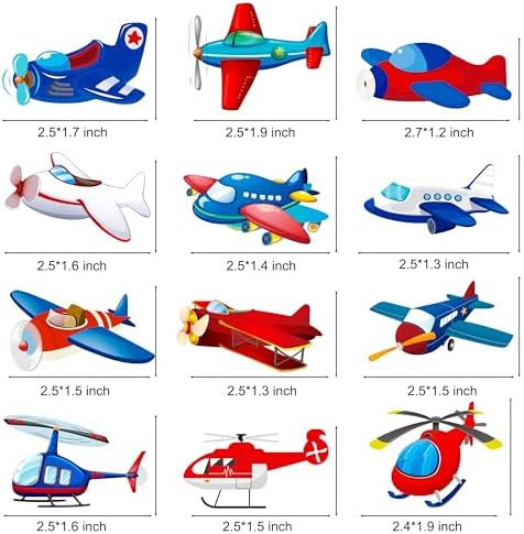 Airplane Cupcake Topper Plane Birthday Party Supplies, Airplane Aircraft Cupcake Toppers for Kids Plane Theme Party Baby SHower Favor Supplies SET of 24