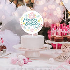 Jetec 2 Pieces 5 Inch Acrylic Cake Topper Blank Round Clear DIY Birthday Cake Topper for Personalized Custom Wedding, Birthday Festival Party Decorations