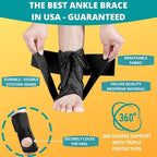 MEDIZED Ankle Brace, Lace Up Adjustable Support for Running, Basketball, Injury Recovery, Sprain! Ankle Support Wrap for Men, Women, and Children (Medium)