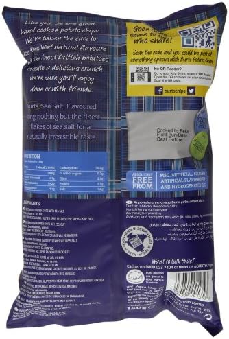 Burts Potato Chips Sea Salted 150 g (Pack of 10)
