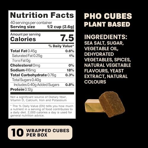Massel Pho Bouillon Cubes/Instant Pho Soup Base | 3.7 oz / 10 Cubes | Asian Instant Soup Base | Plant Based Broth, Gluten & Dairy Free, Vegan