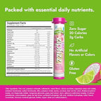 Zipfizz Daily Energy Drink Powder, Dragon Fruit Lime, 20 Pack | 3-in-1 Sustained Energy, Rapid Hydration, and Essential Vitamins | Sugar-Free | Electrolyte Powder | Contains Vitamin B-12 & Antioxidants