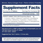 BodyHealth PerfectAmino Tablets (150 ct), Essential Amino Acid with BCAAs + Lysine, Phenylalanine, Threonine, Methionine, Tryptophan, Supplement for Muscle Mass Production, Recovery & Strength