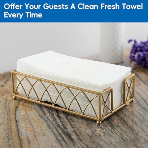 JEBBLAS 100Pcs Disposable Guest Towels, Linen Feel Hand Towels, Cloth-Like Paper Napkins, Soft, Absorbent Paper Hand Towel for Kitchen, Parties, Bathroom, Restaurant, Events, 7.8” X 15.7” White