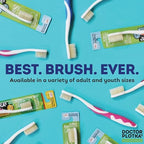 MOUTHWATCHERS Soft Flossing Manual Toothbrush for Adults, 2 Pack, Ultra Clean, Good for Sensitive Teeth and Gums, By Dr. Plotka's, Colors May Vary