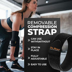 DR. BRACE® Elite Elbow Brace Support with Removable Strap for Women & Men, Pain Relief for Tendonitis, Arthritis, Golfer's & Tennis Elbow Treatment, Elbow Sleeve for Workouts Weightlifting (Black, Large)