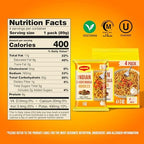 Maggi Classic Indian Masala Noodles, 3 min Indian Noodles, Mildly Spicy, Vegetarian, Halal, Kosher, 4 Pack