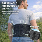 Double Pull Lower Back Brace for Men & Women, Breathable Adjustable Lumbar Support Belt with Elastic Compression, Mid-Waist Back Support for Work, Lifting & Daily Use, Sciatica & Lower Back Pain Relief