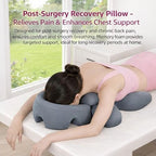 2026 Upgraded Pillow for Massage Face Down, Extra Large Thick Breast Support Pillow for Sleeping, Chest & Face Support Pillow for Massage, SPA & Relaxation, Removable Washable Cover, Non-Slip Bottom
