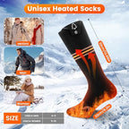 Heated Socks Electric Heated Socks for Men Women, 5000mAh*2 Rechargeable Electric Warm Socks Heat Up to 9 Hours, Winter Washable Thermal Socks Foot Warmer for Outdoor Camping