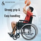 Silicone Wheelchair Push Rim Covers, 1 Pair Non-Slip Wear-Resistant Hand Push Cover Wheelchair Handrim Covers Wheelchair Cover for Improve Grip and Traction (Color : Black, Size : 24 inch)