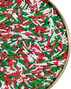 Christmas Jimmies Cake Sprinkles,Green Red White Cookie Sprinkles,Sugar Pearl, Edible Candy Pearls Sprinkles - Holiday Cake Sprinkles for Baking Cupcake and Cake Topper for Cake Cupcake Decorationg (Christmas)