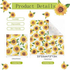 Sunflower Themed Party Decorations - 40Pcs Sunflower Napkins Yellow Flower Decorative Disposable Napkins for Summer Birthday Baby Shower Weddings Floral Party Supplies