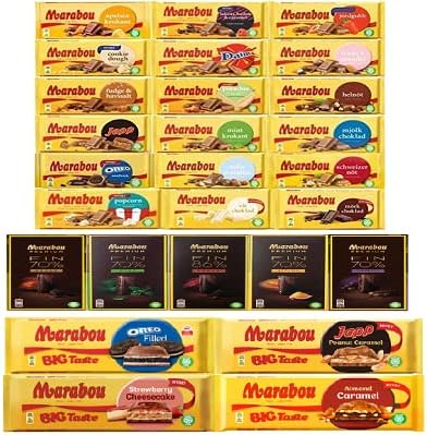 Marabou Chocolate (Pack of 10) - Pick Any 10 bars from 26 Flavors,65 ounces