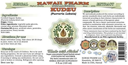 Hawaii Pharm Kudzu Alcohol-Free Liquid Extract, Professional Grade, Small Batch Kudzu (Pueraria lobata) Dried Root Glycerite 2 oz