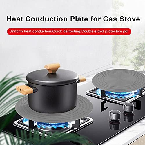 CALIDAKA Heat Diffuser 9/11inch Aluminum Induction Diffuser Plate,Reducer Flame Guard Simmer Ring Plate Non-Stick Hob Ring Plate for Gas Stove Glass Cooktop Converter Coffee Milk
