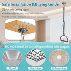 AOSSA Bed Trapeze for Elderly Pull Up, Stand Assist Lift Bar, Hospital Bedside Trapeze for Bed Mobility & Transfer, Ceiling Mounted Grab Bar, Stand Ladder Standing Helper for Disabled Handicap