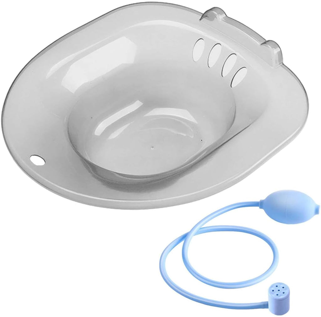 predolo Cleansing Basin for Sitting Bath, Toilet Seat Sink for Women, Grey A