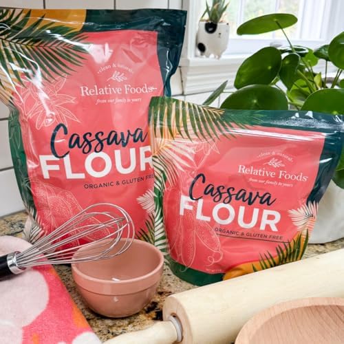 Relative Foods Premium Organic Cassava Flour (5 lb) - Versatile Yuca Flour for Healthy Baking - Mild Flavor, Unique Cassava Root Flour Blend for Waffles, Biscuits, & More - Perfect Baking Flour