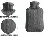 hot Water Bottle Hot Water Bottle Knitted Cover Hot Water Packs Case Cold-Proof Warm Hot Water Bottle Pouch Knitted Cover Removable hot Water Bag (Color : C) (B)