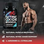 Extra Strength Nitric Oxide Booster - 3X Strength L-Arginine AKG & Citrulline Malate - Men & Women Premium Pre Workout Nitric Booster - Natural Energy & Muscle Support, Bottled in USA - 60 Capsules