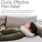 Kanjo Memory Foam Acupressure Neck Pillow - High Density Memory Foam Core - Travel Accessory Pillow - Relieves Neck Pain and Back Pain - Includes Carry Bag