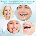Lezmarket 300PCS Interdental Brushes for Braces, Soft and Bendable Dental Brush for Orthodontic Braces, Braces Cleaner Brush Tooth Pick Teeth Flossers Brushes for Teeth (White and Black)
